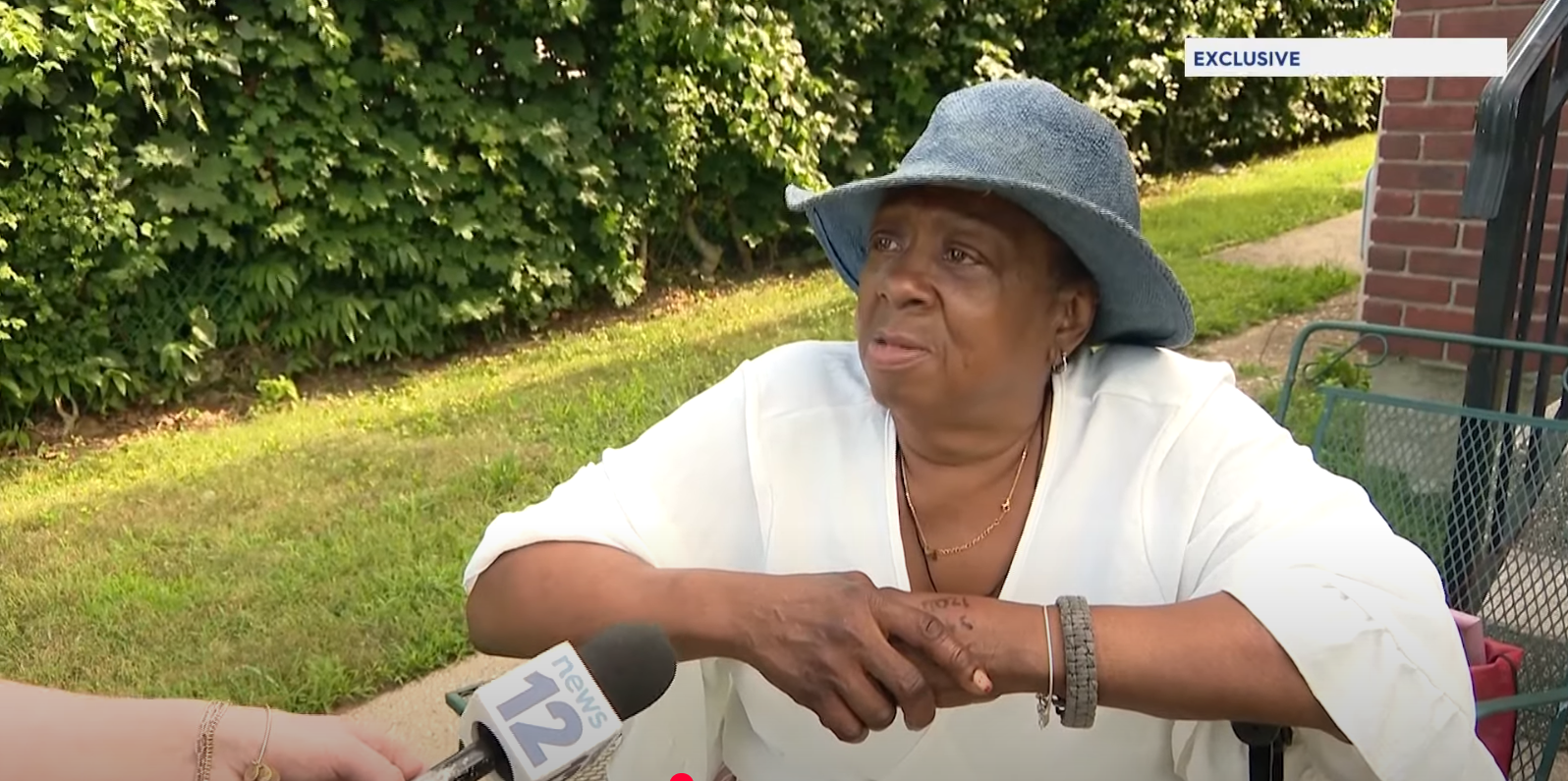 Adrienne Jones-McAllister in an interview with News 12, from a video dated July 19, 2025. | Source: YouTube/@News12