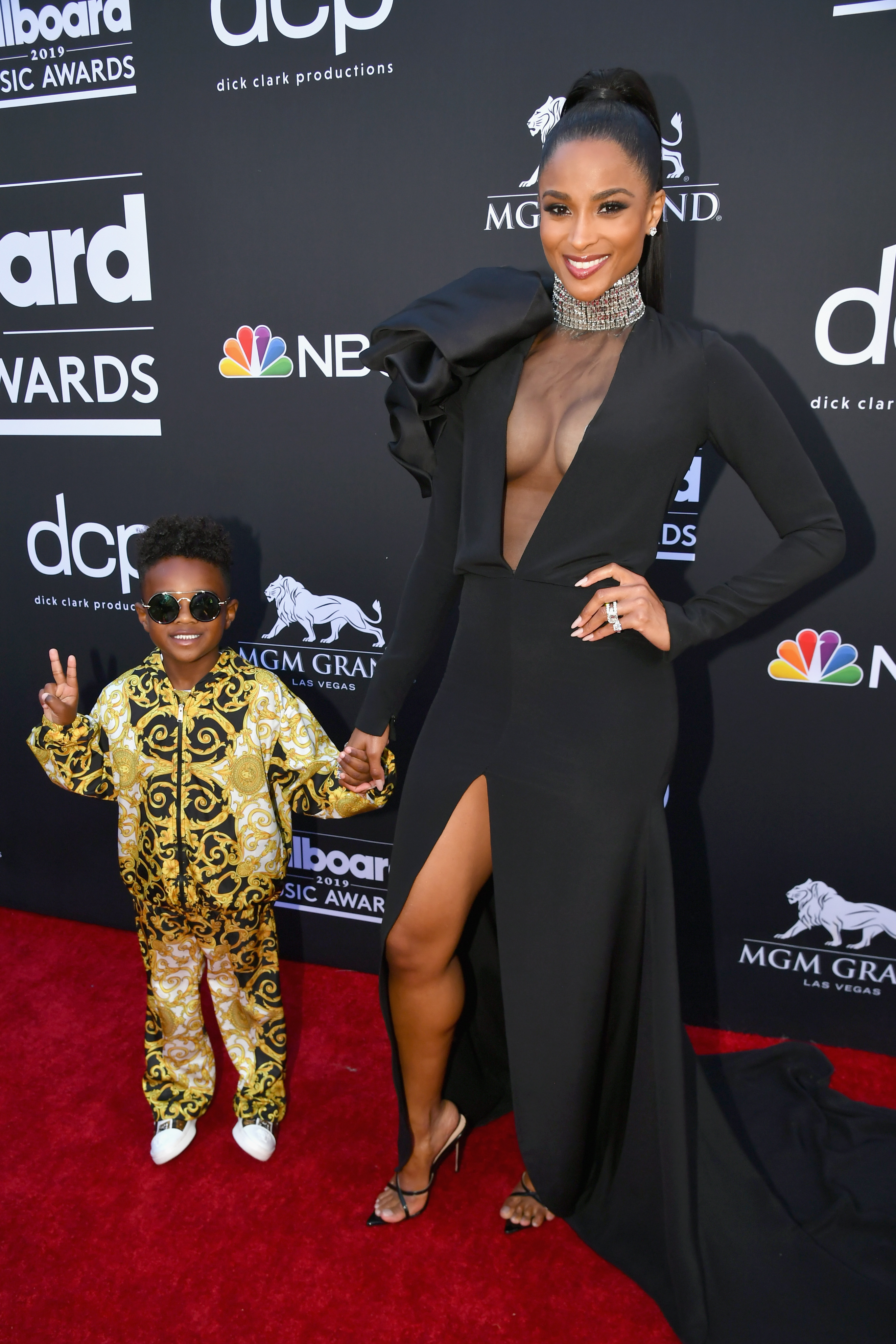 Future Zahir Wilburn, 4, and Ciara, 33, attend the Billboard Music Awards at MGM Grand Garden Arena on May 1, 2019, in Las Vegas, Nevada.