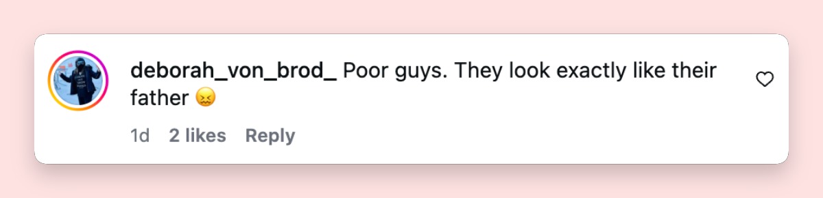 A netizen reacts to Max and Emme's appearance, from a post dated May 27, 2026 | Source: Instagram/enews