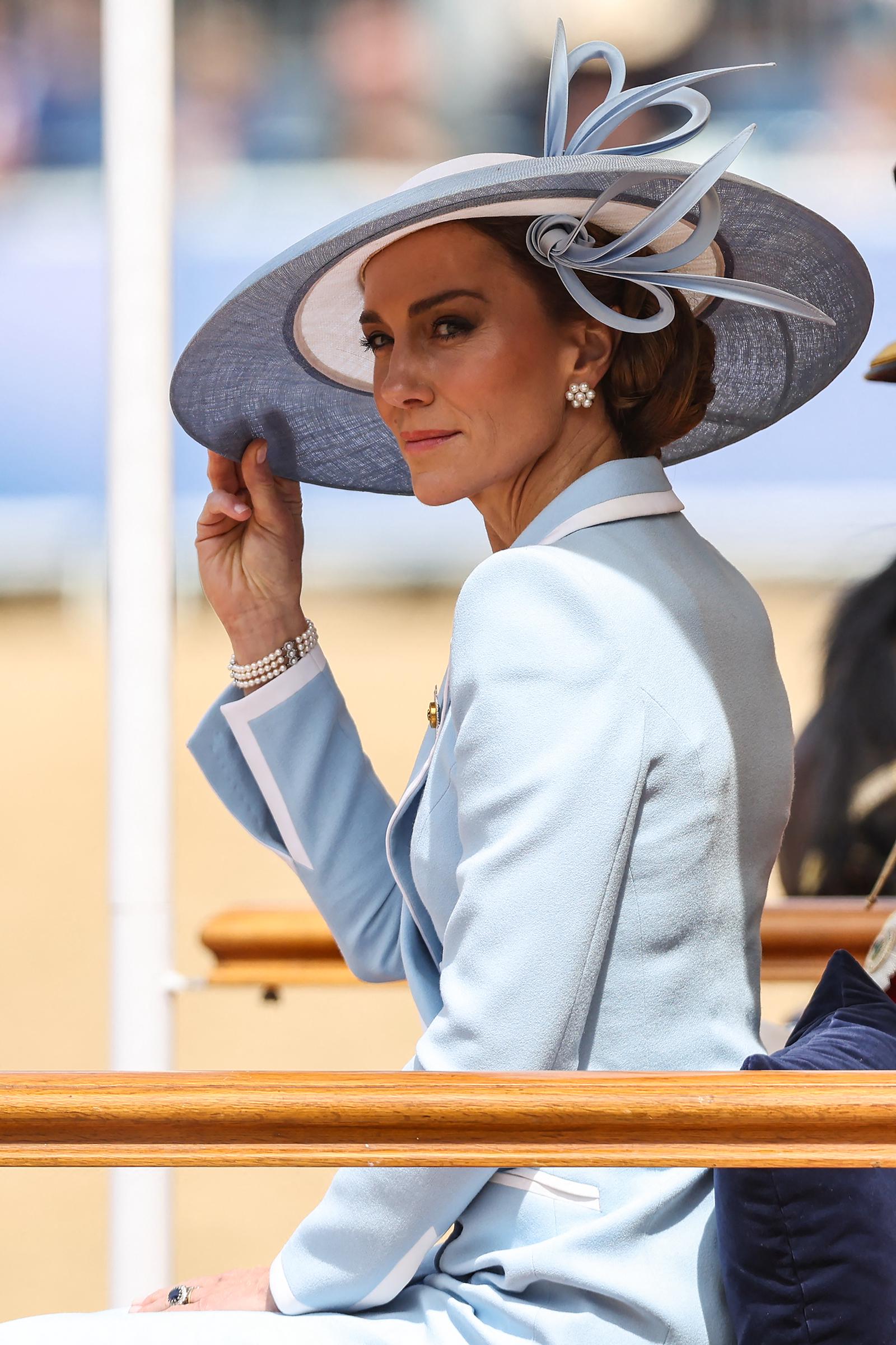Although some photographs captured Catherine smiling, she maintained a highly serious expression throughout much of the event. | Source: Getty Images