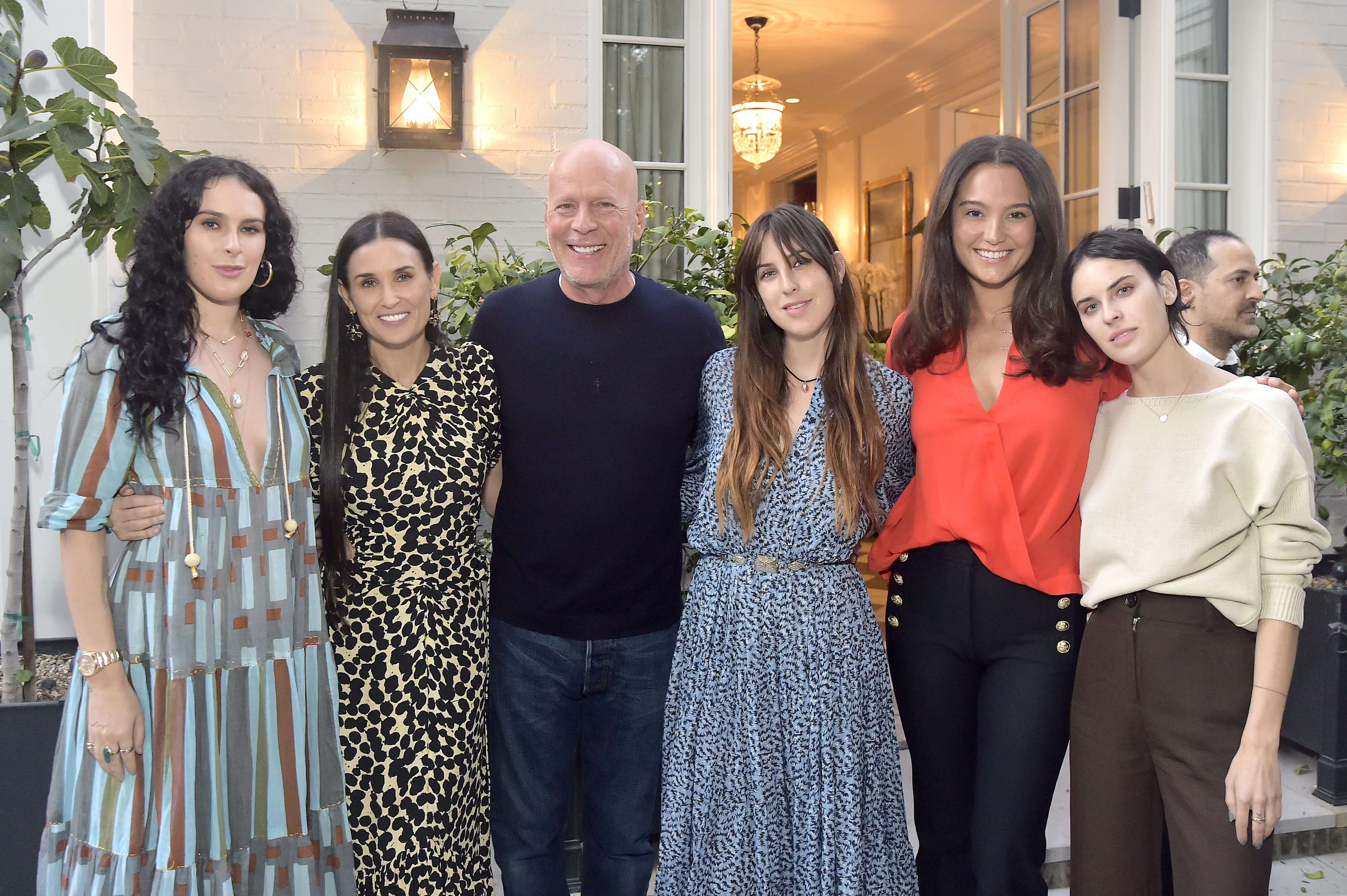 Rumer Willis, Demi Moore, Bruce Willis, Scout Willis, and Emma Heming pictured on September 23, 2019, in Los Angeles, California. | Source: Getty Images