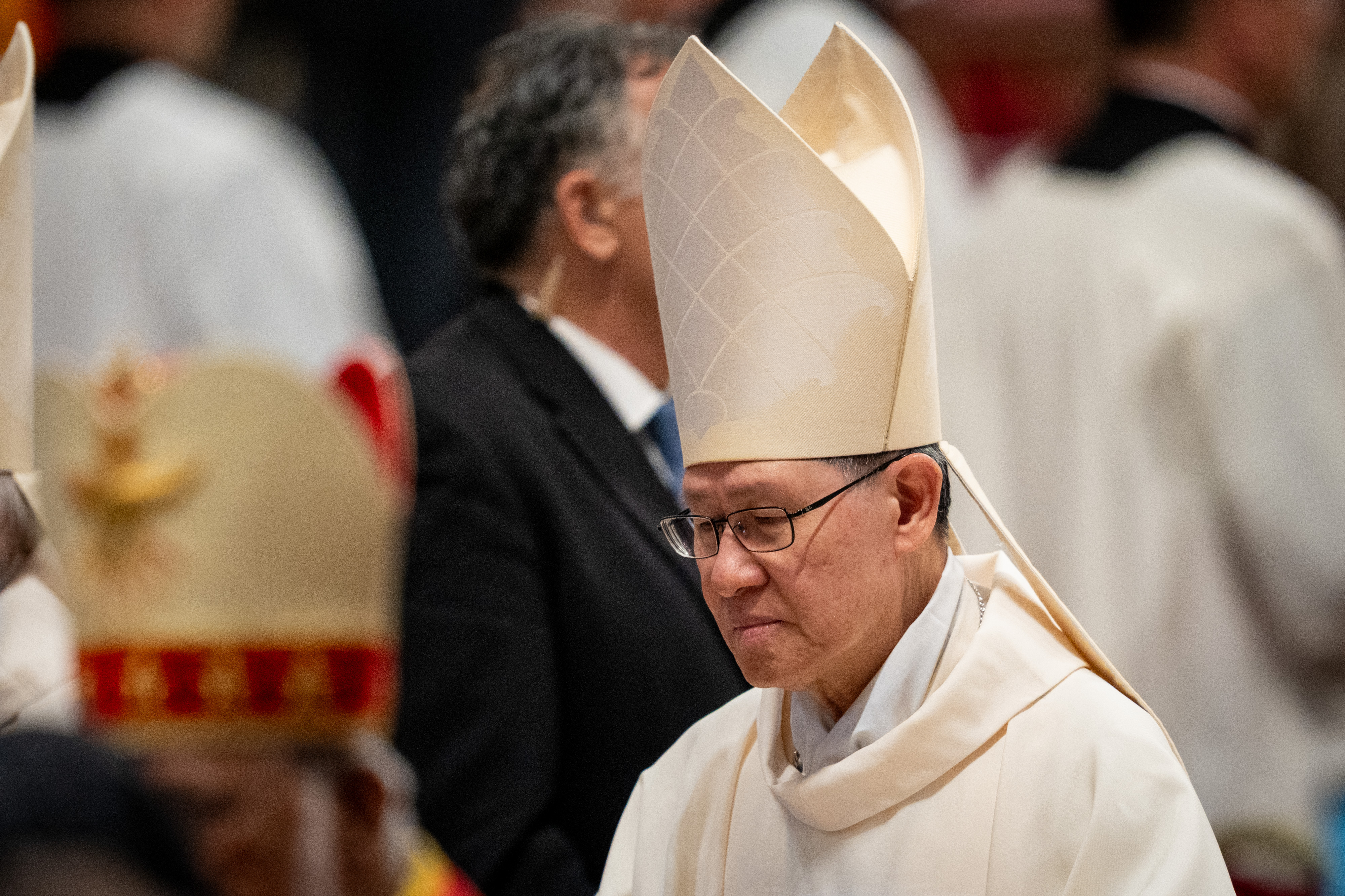 Cardinal Luis Antonio Tagle attends the Ninth Mass of Novendiale in Suffrage for Pope Francis at St. Peter's Basilica, on May 4, 2025 | Source: Getty Images