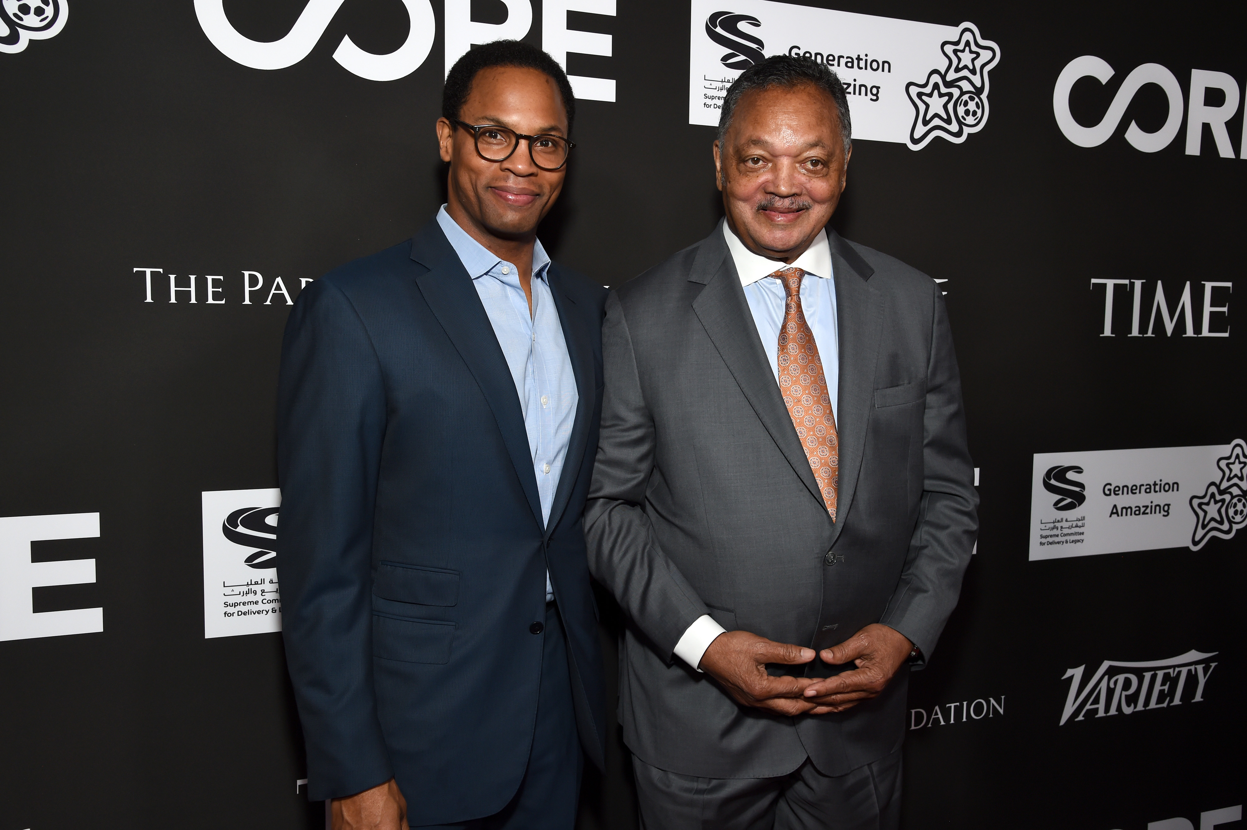 Yusef DuBois Jackson and Jesse Jackson Jr. attend the CORE Gala at Wiltern Theatre on January 15, 2020, in Los Angeles, California | Source: Getty Images