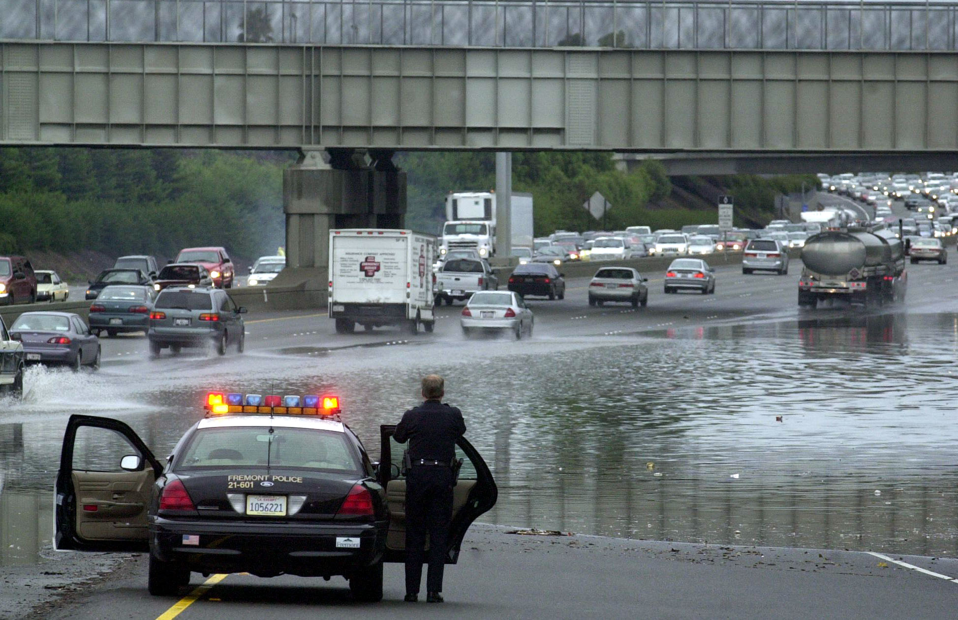 A police officer on Fremont street. | Source: Getty Images
