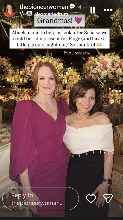 Ree Drummond's photo with Martha Moreno from her Instagram stories dated May 18, 2025 | Source: Instagram/thepioneerwoman