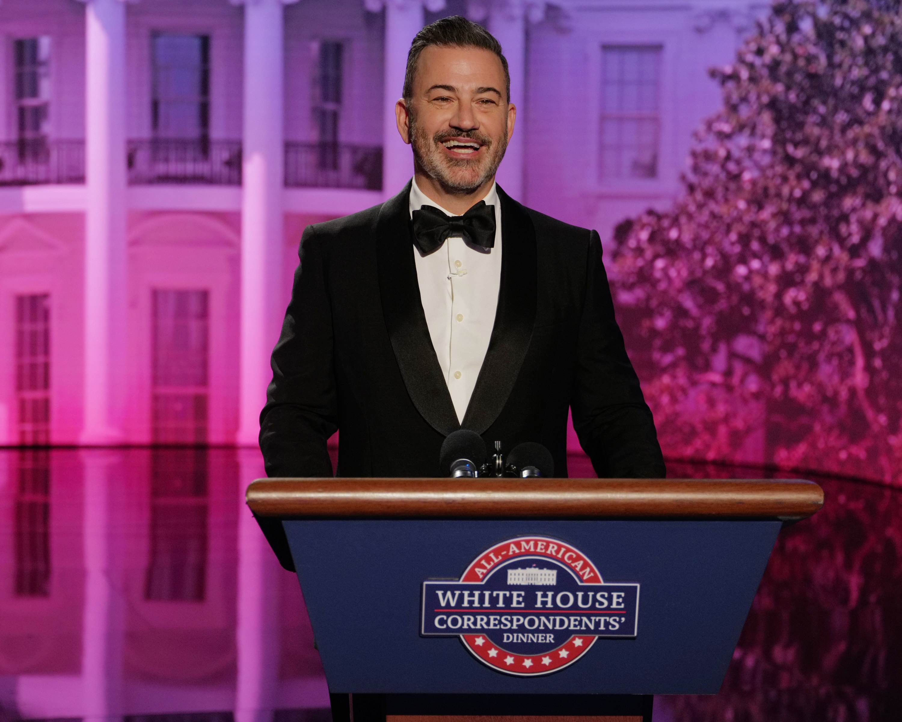Jimmy Kimmel during a White House Correspondents' Dinner-themed monologue on "Jimmy Kimmel Live!," where his remarks days before the event later drew backlash | Source: Getty Images