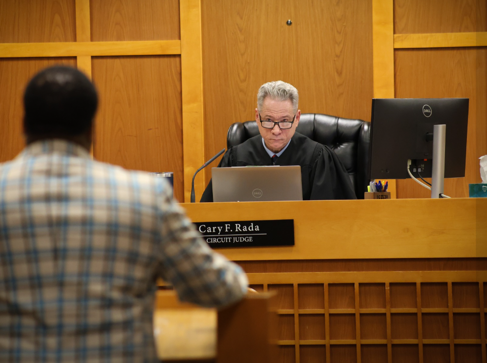 Xavier Williams's family member faces the judge, from a post dated January 14, 2026. | Source: Facebook/FifthJudicialCircuitStateAttorney'sOffice