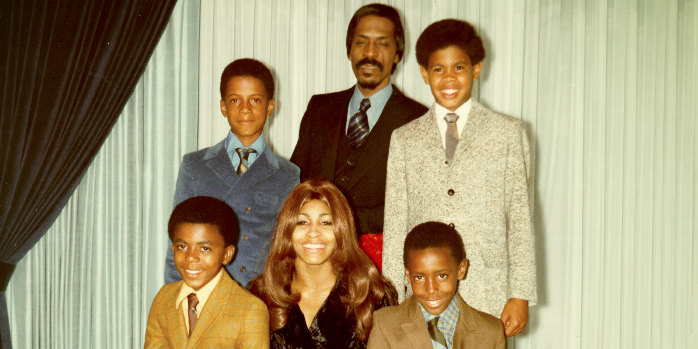 Ike and Tina Turner pose with their four sons | Source: Getty Images