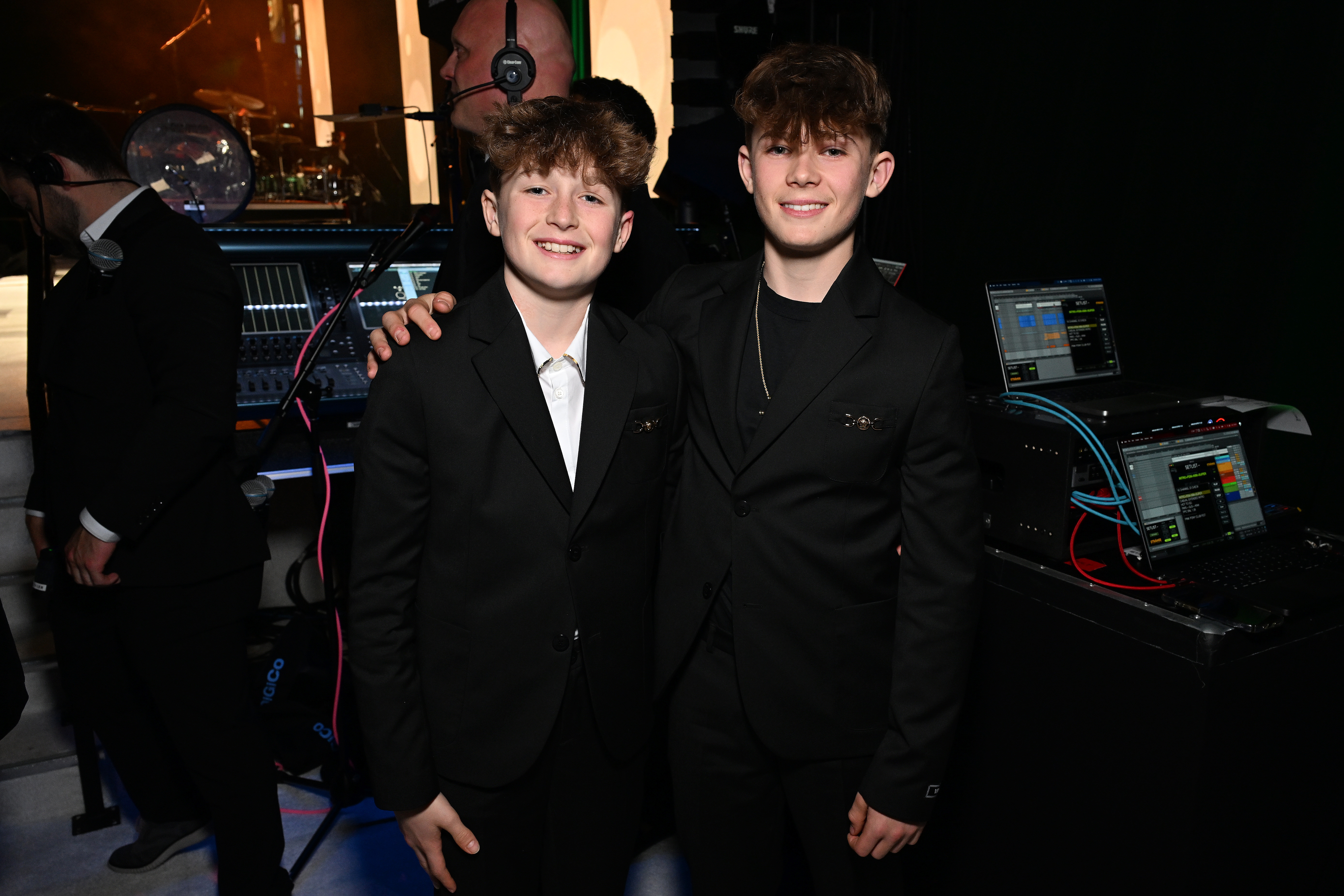 Elijah and Zachary Furnish-John at the Elton John AIDS Foundation’s 33rd Annual Academy Awards Viewing Party in West Hollywood on March 2, 2025. | Source: Getty Images