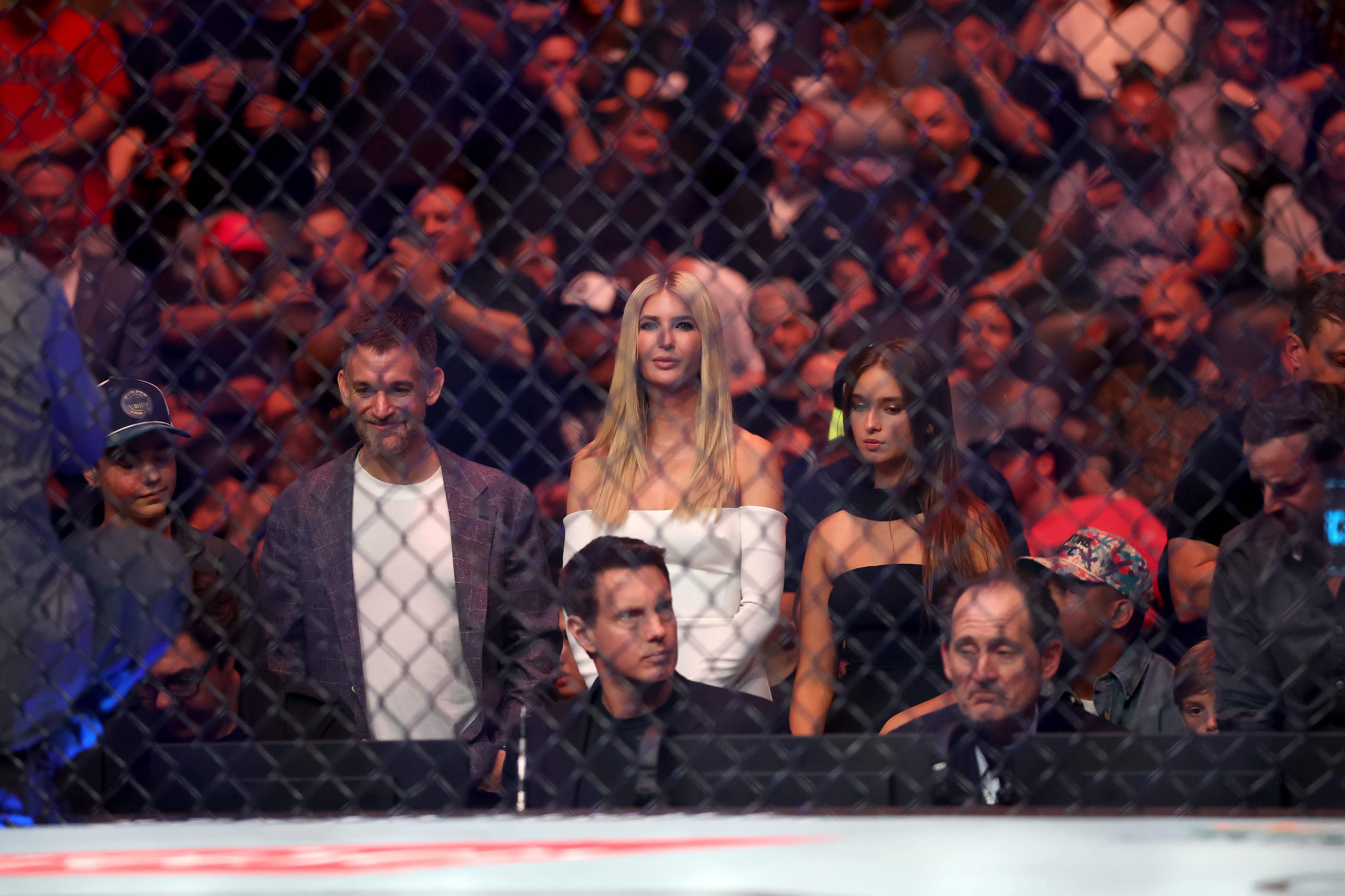 Ivanka Trump and Arabella Rose look on during UFC 316 at the Prudential Center in Newark, New Jersey on on June 7, 2025 | Source: Getty Images